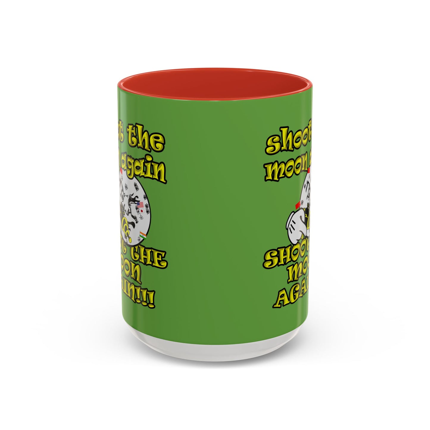 shoot the moon again - Accent Mug (green)