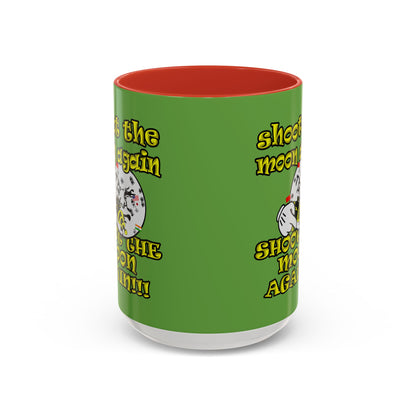 shoot the moon again - Accent Mug (green)