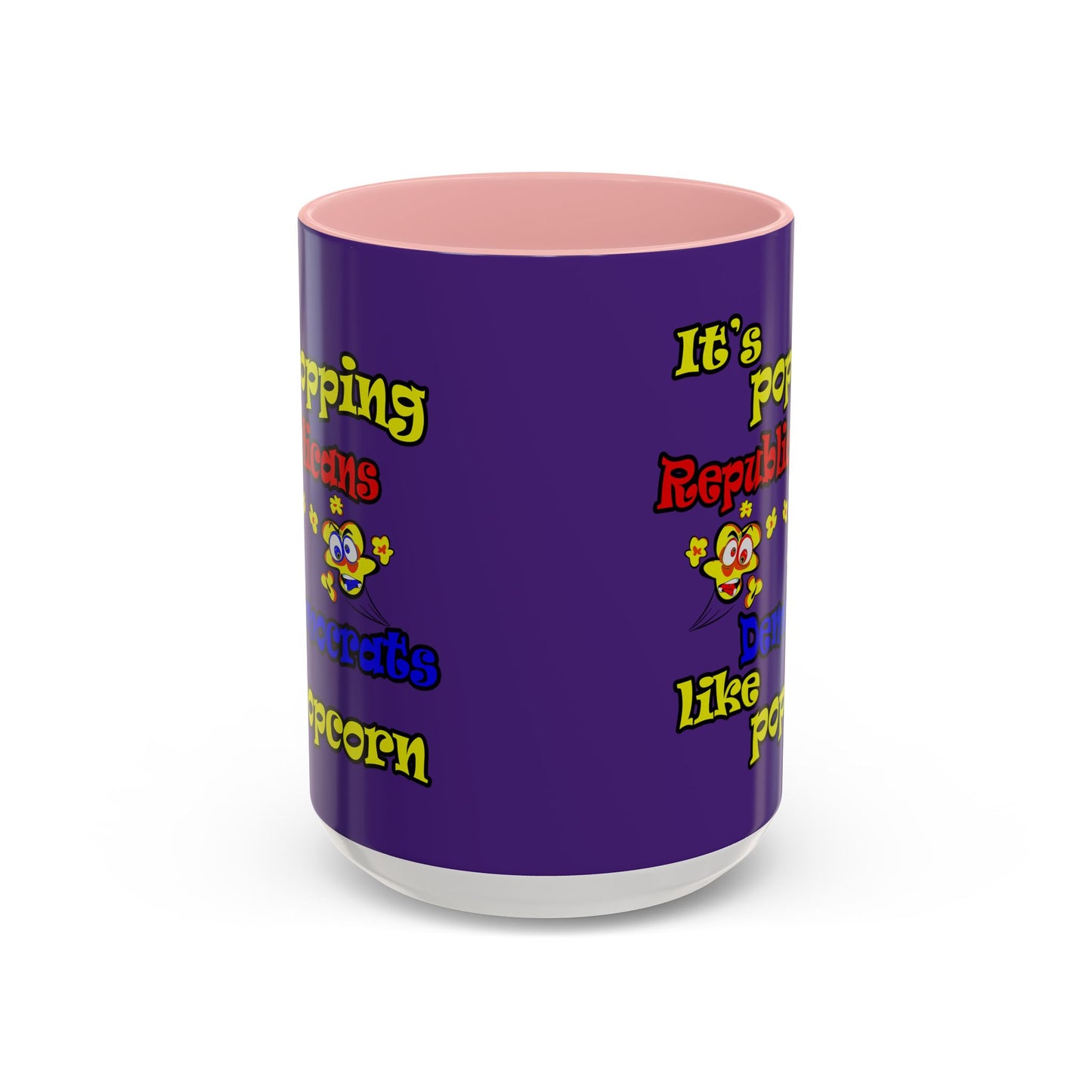 popping like popcorn - Accent Mug (purple)