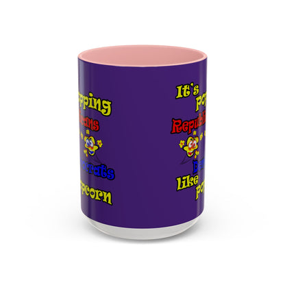popping like popcorn - Accent Mug (purple)
