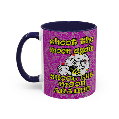 shoot the moon again - Accent Mug (pink swirl)