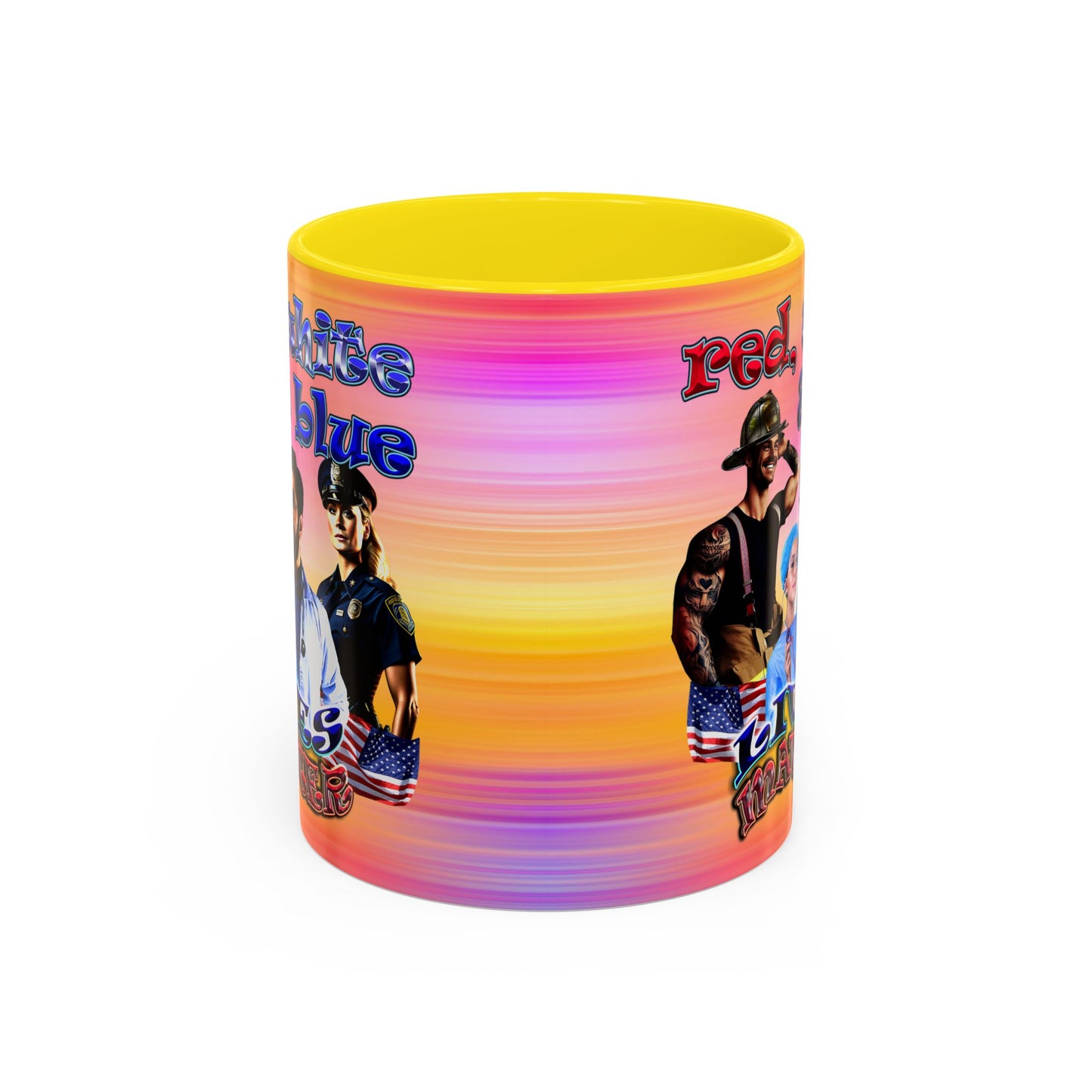 rw&b lives matter - Accent Mug (color blur)