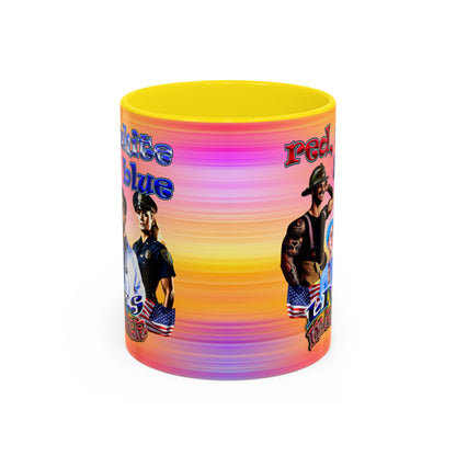 rw&b lives matter - Accent Mug (color blur)
