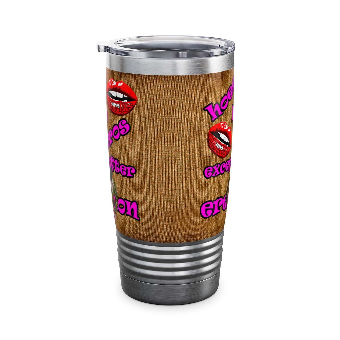 hoes b4 bros - Ringneck Tumbler, 20oz (brown papyrus)