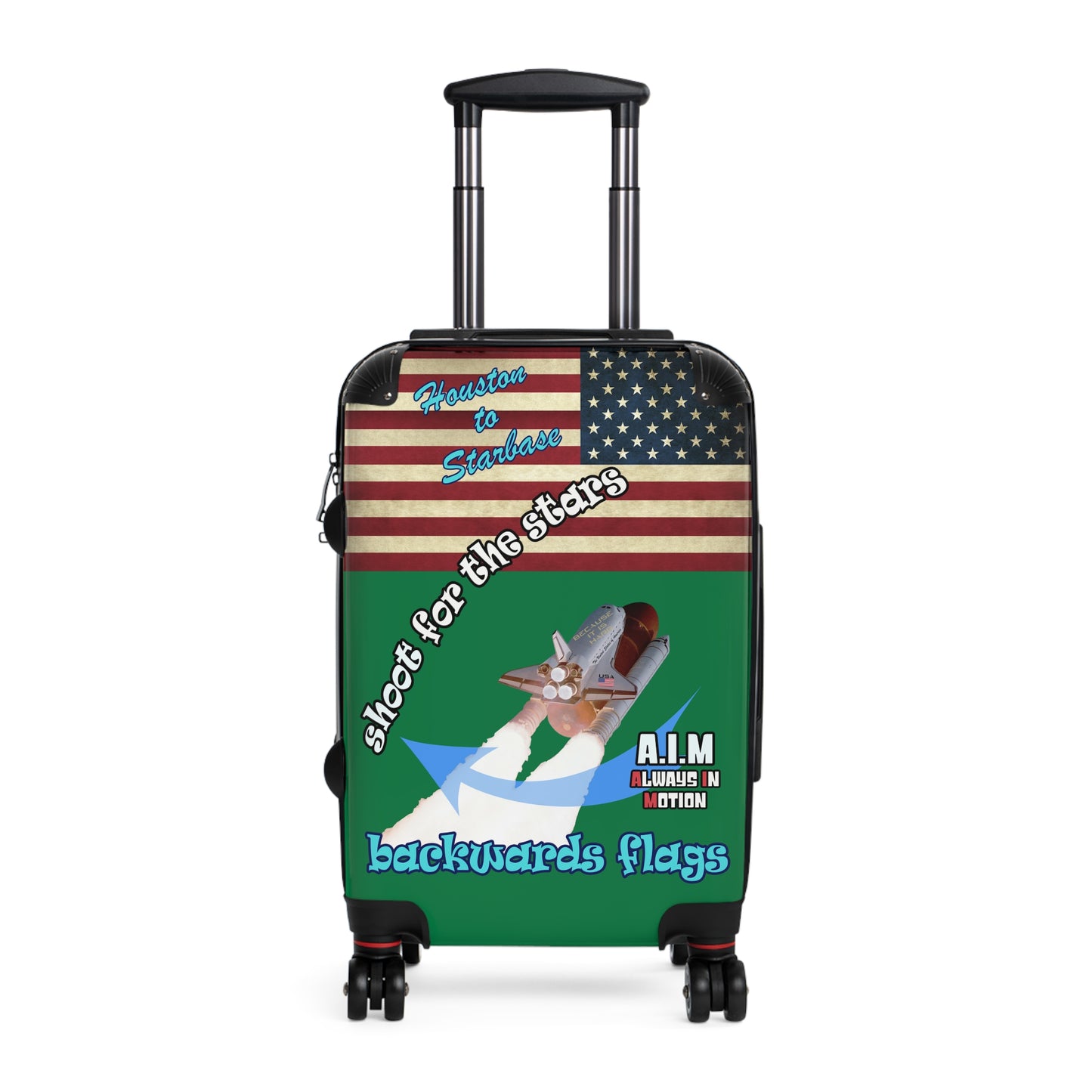 shoot for the stars - Suitcase (dark green)