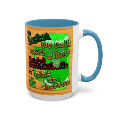 celtics logo - Accent Mug (butterscotch wood finish)