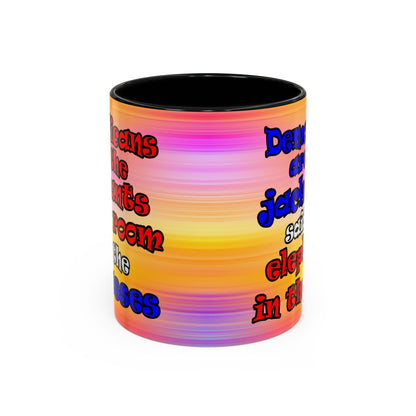 donkeys and elephants - Accent Mug (color blur)