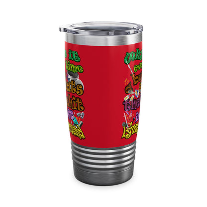 the bum's shit - Ringneck Tumbler, 20oz (dark red)