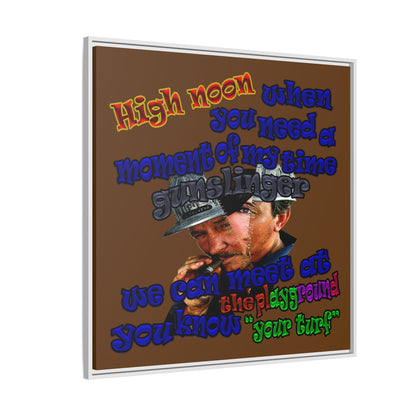high noon - framed canvas art (brown)