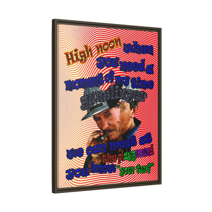 high noon - framed canvas art (yellow-orange wave)