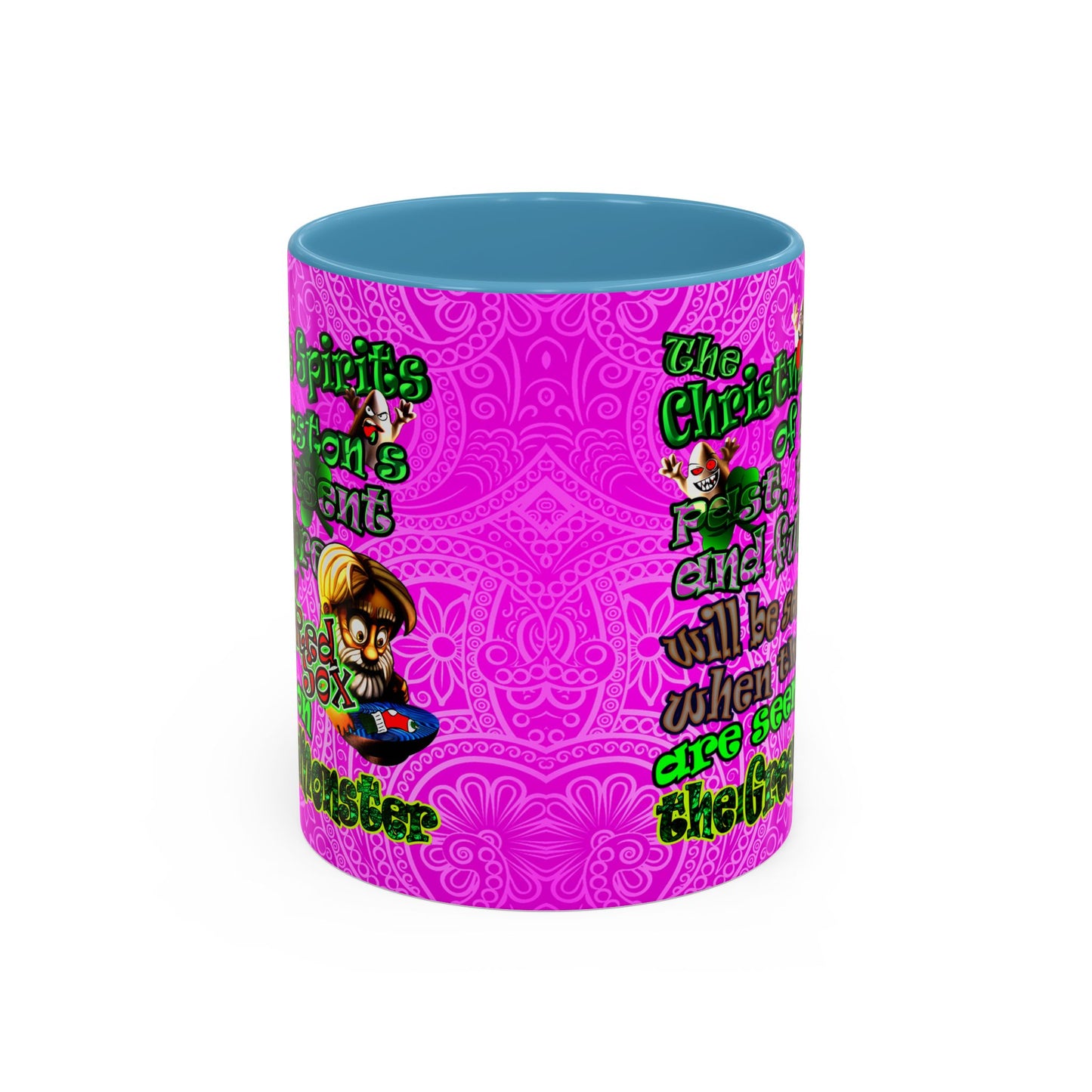 christmas spirits of boston - Accent Mug (pink swirl)