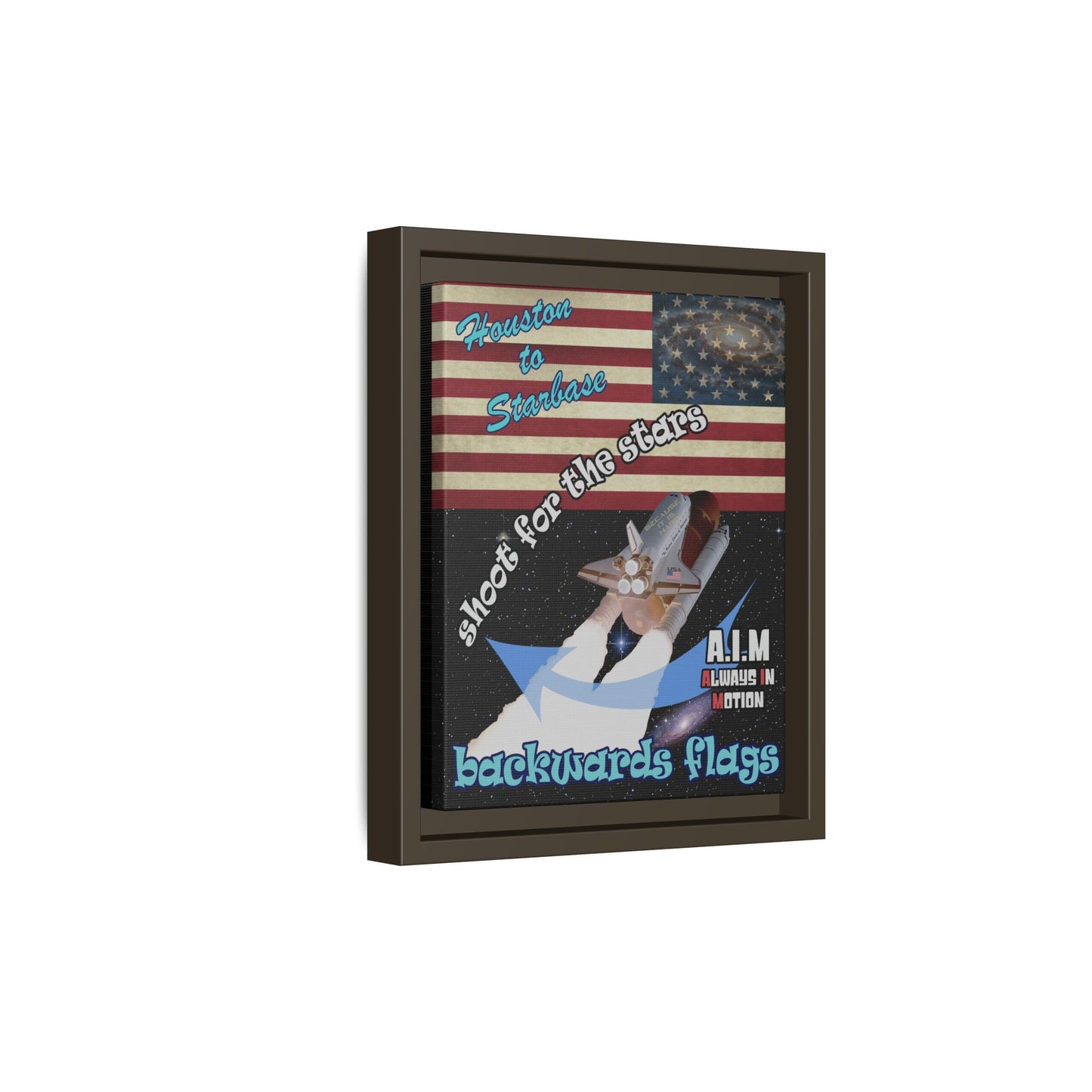 shoot for the stars - framed canvas art