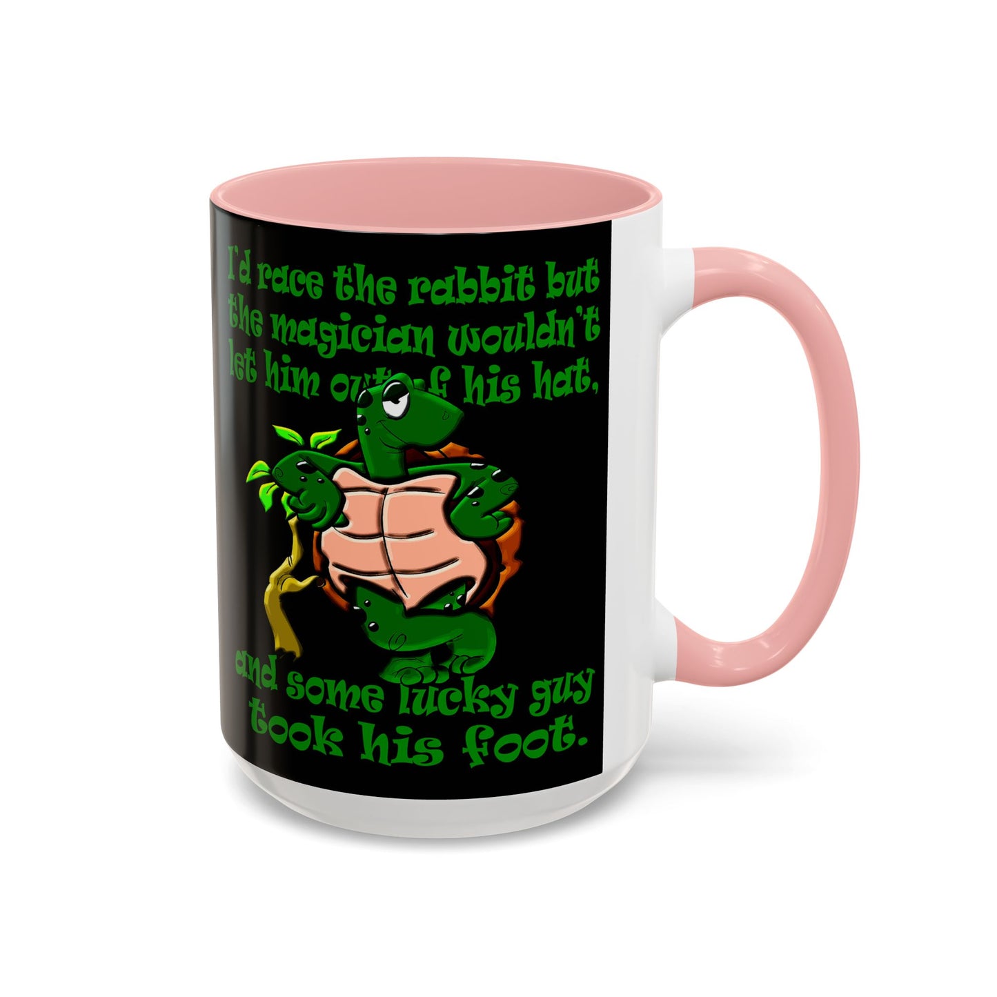 turtle race - Accent Mug (black)