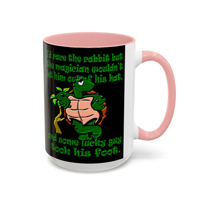 turtle race - Accent Mug (black)