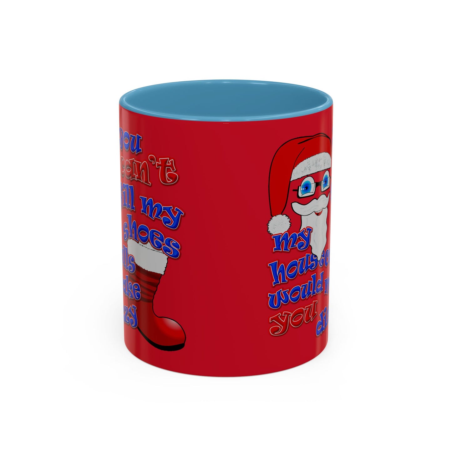 santa's shoes - Accent Mug (dark red)