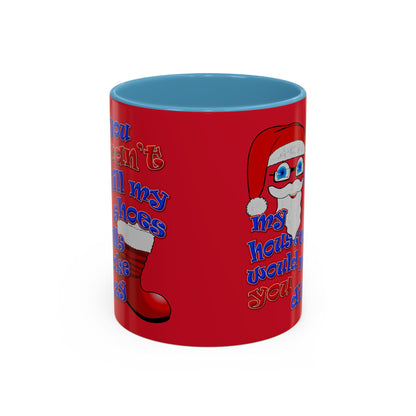 santa's shoes - Accent Mug (dark red)