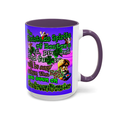 christmas spirits of boston - Accent Mug (purple-pink wave)