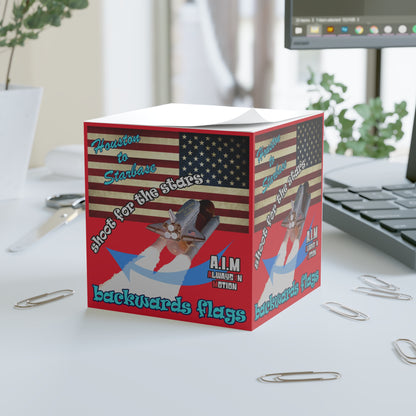 shoot for the stars - note cube (dark red)