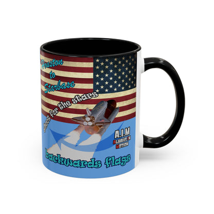 shoot for the stars - Accent Mug (light blue)