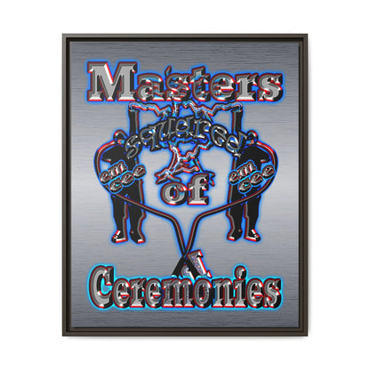 em cee squared - framed canvas art (brushed nickel)