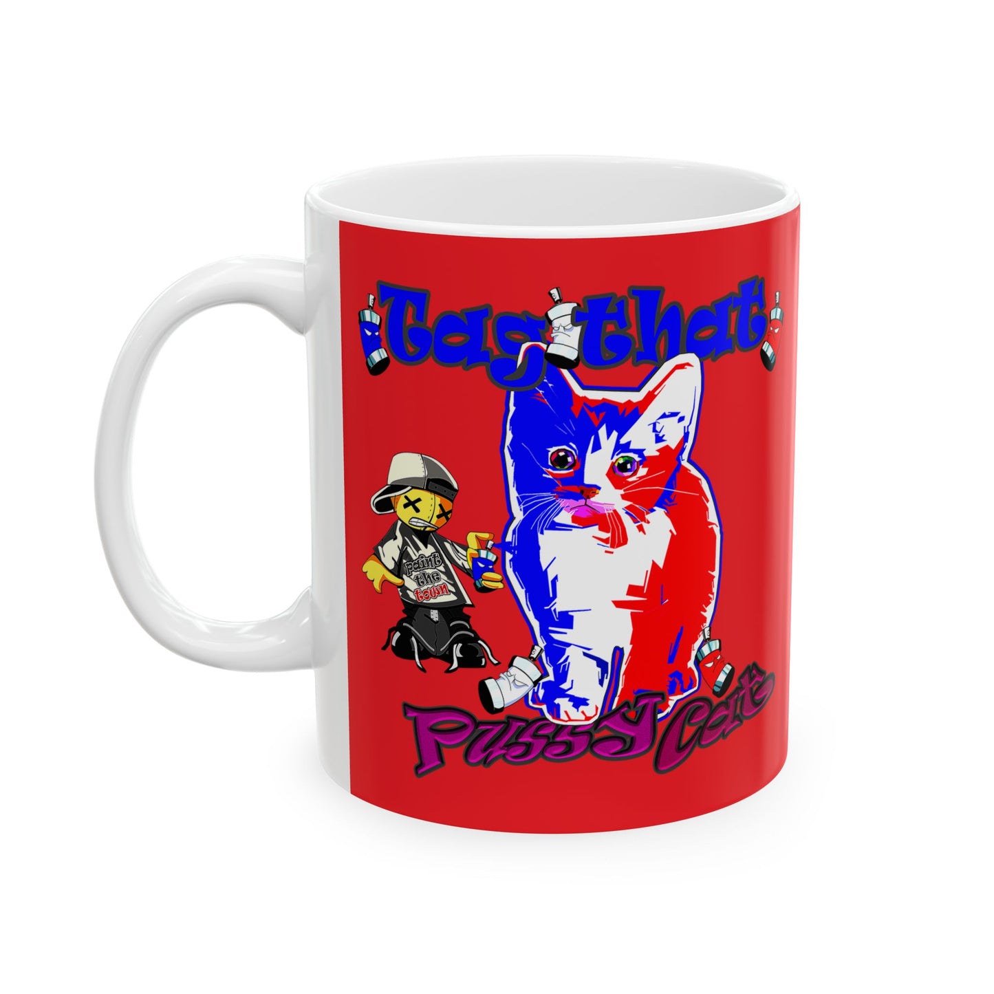 tag that - White Mug (red)