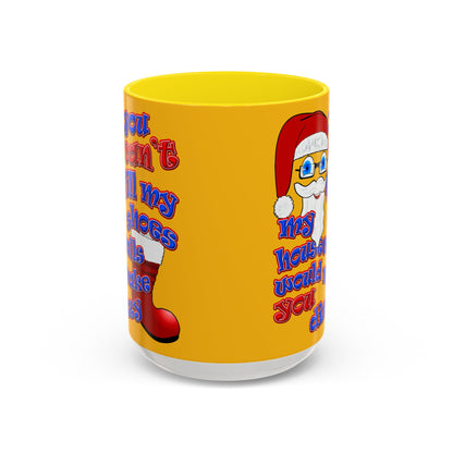 santa's shoes - Accent Mug (yellow)