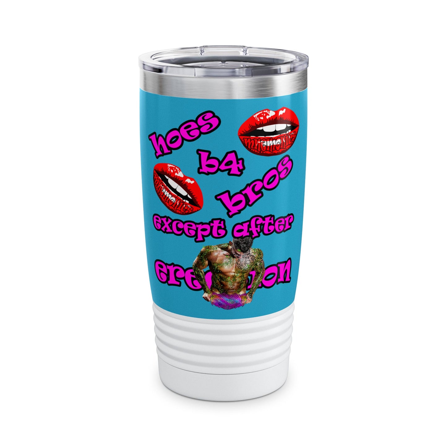 hoes b4 bros - Ringneck Tumbler, 20oz (turquoise)