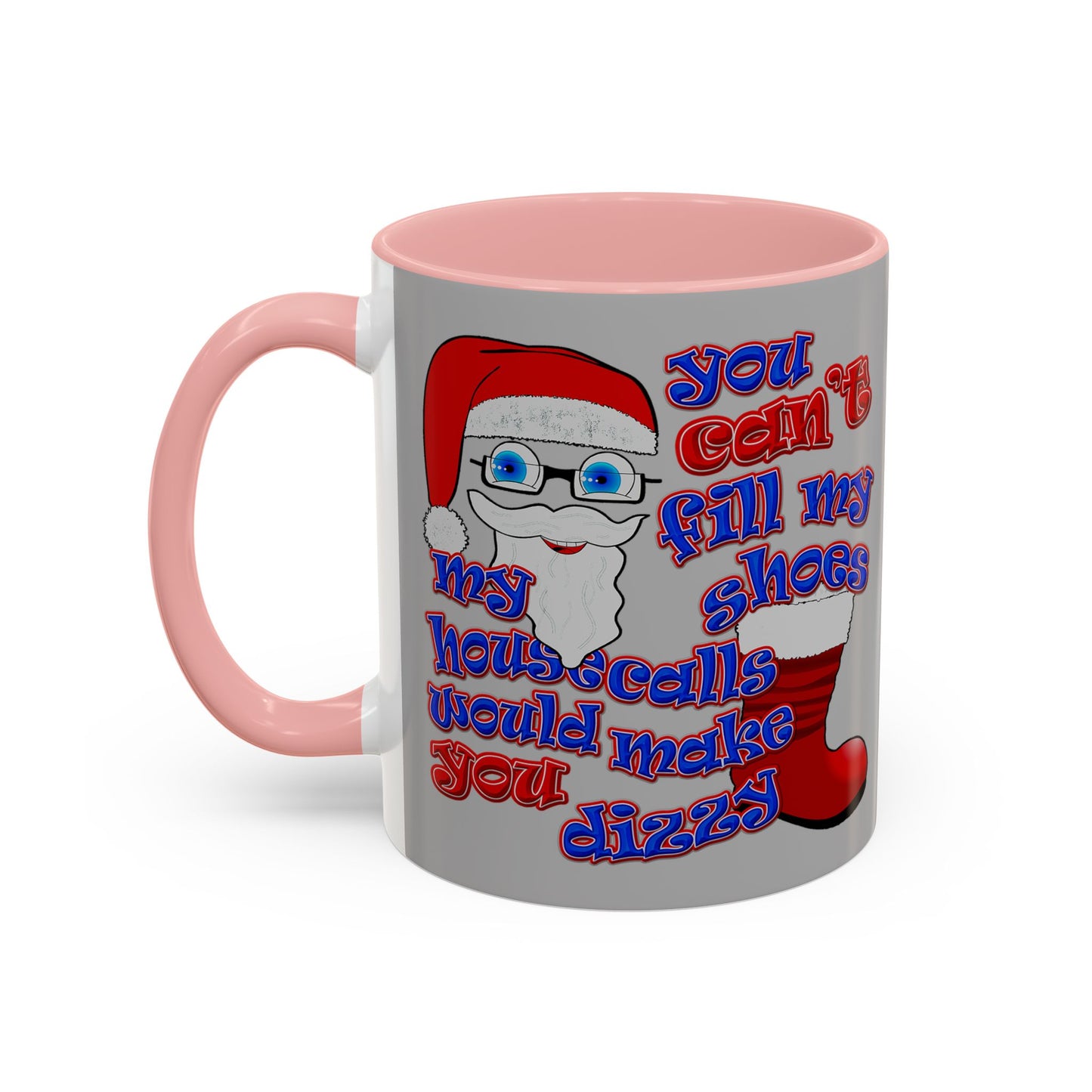 santa's shoes - Accent Mug (light grey)