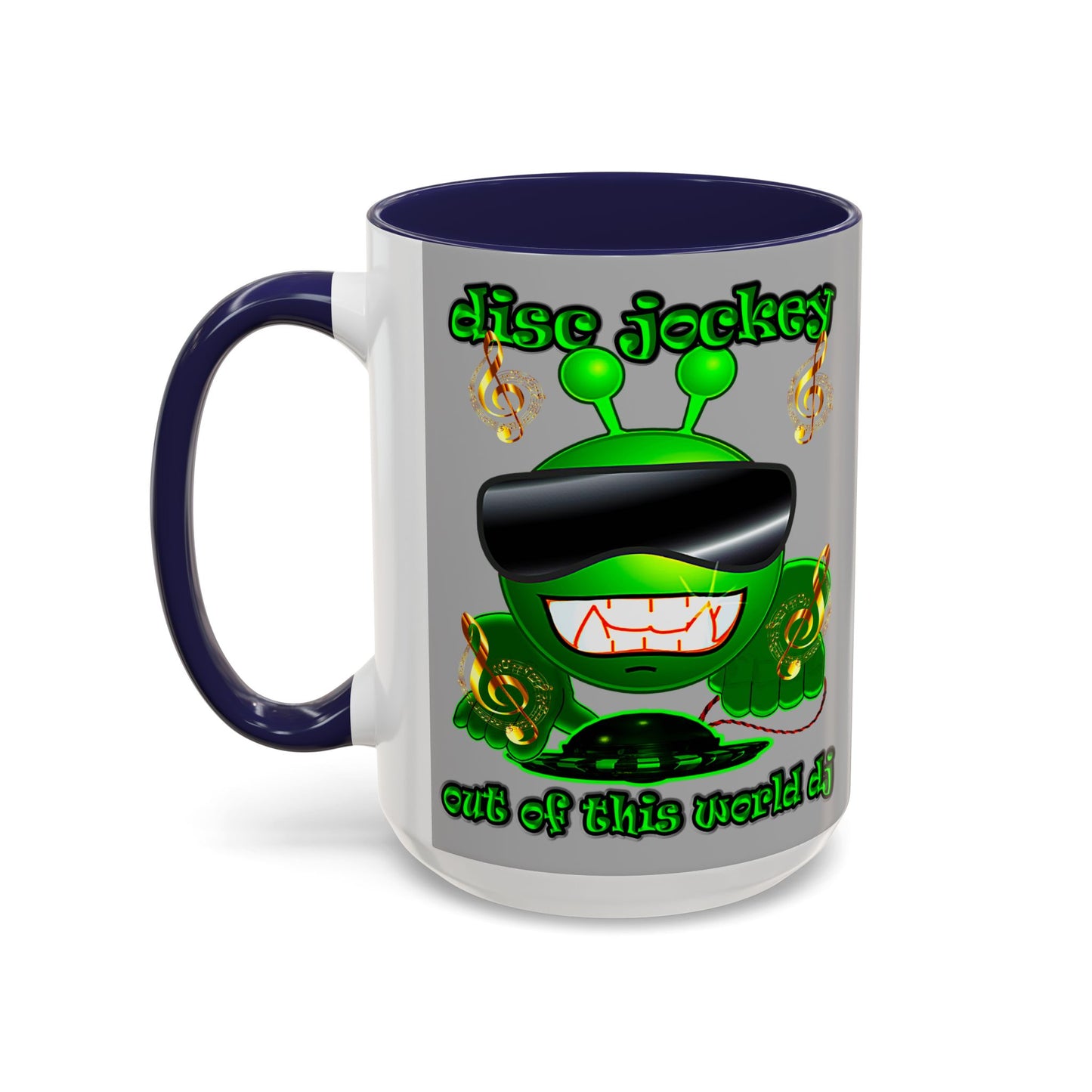 disc jockey - Accent Mug (light grey)