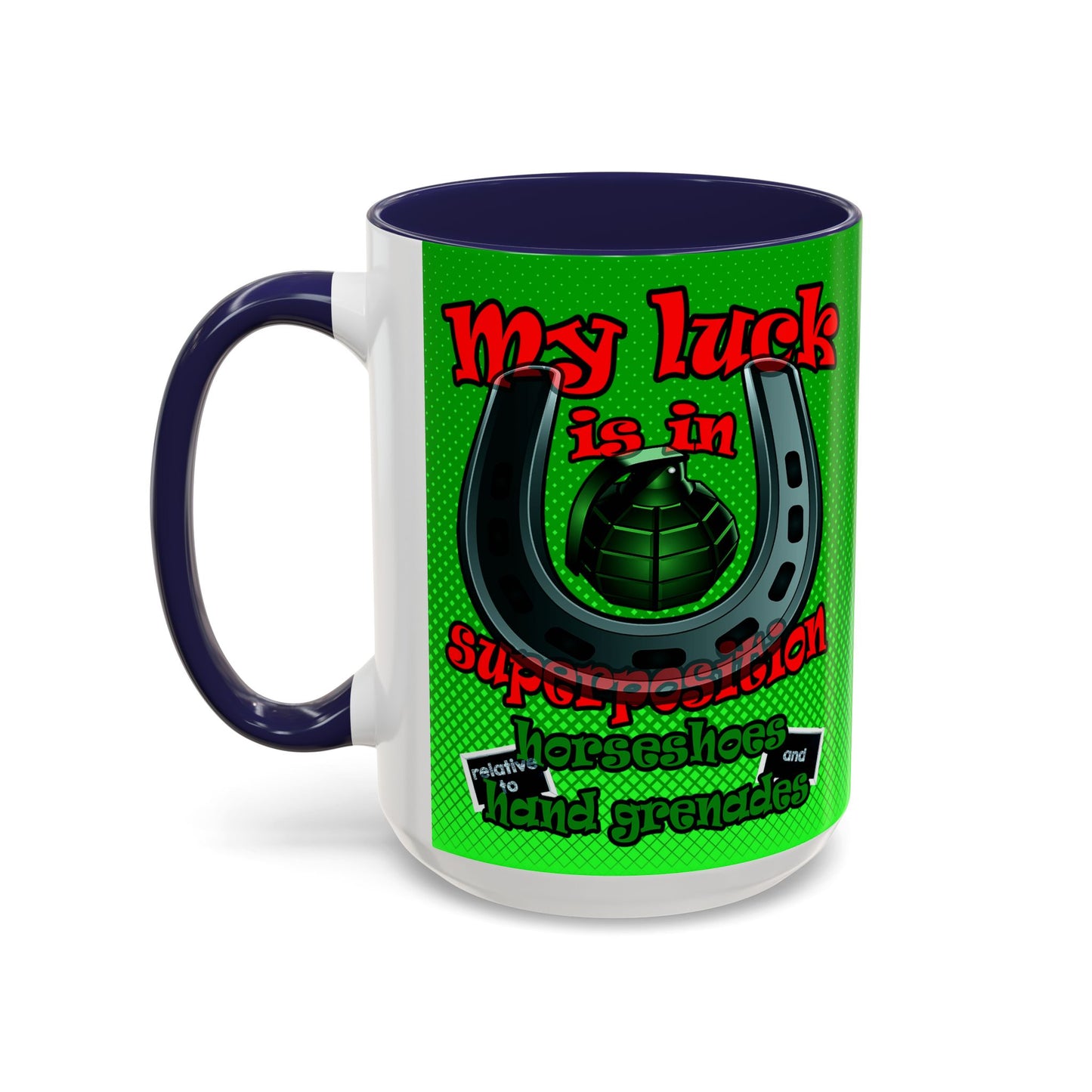 my luck - Accent Mug (logo green)