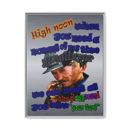 high noon - framed canvas art (brushed nickel)