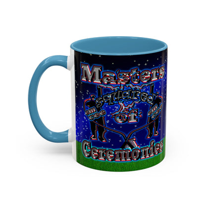 em cee squared - Accent Mug ('snoops' background)