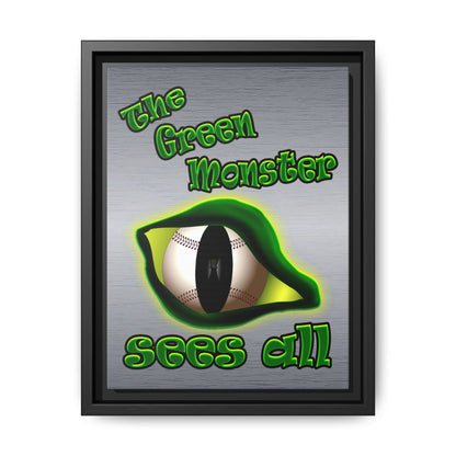 green monster - framed canvas art (brushed nickel)