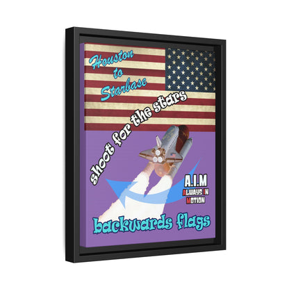 shoot for the stars - framed canvas art (light purple)
