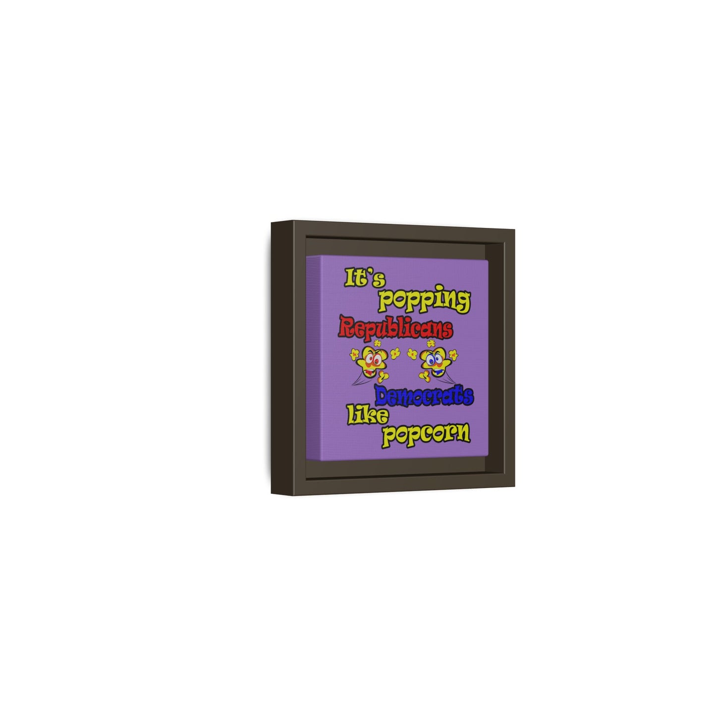 popping like popcorn - framed canvas art (light purple)
