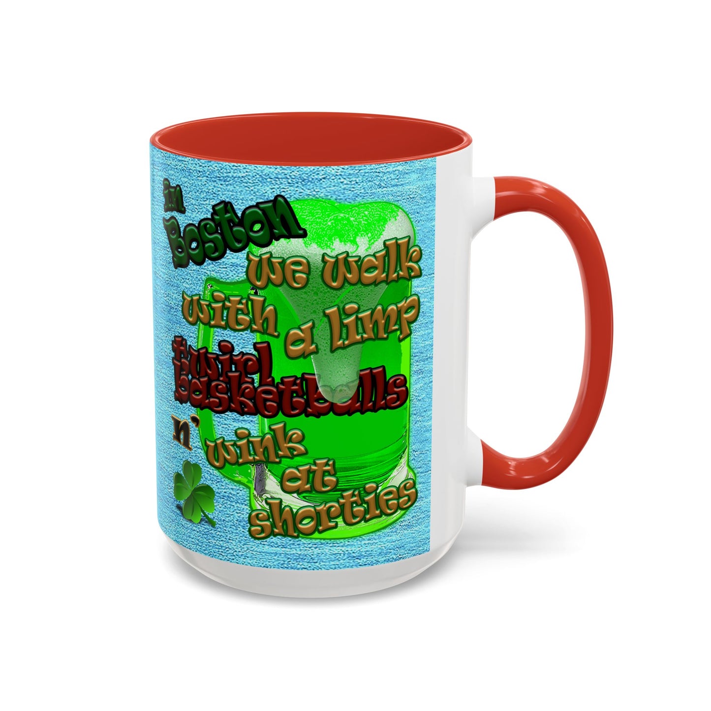 celtics logo - Accent Mug (faded blue)
