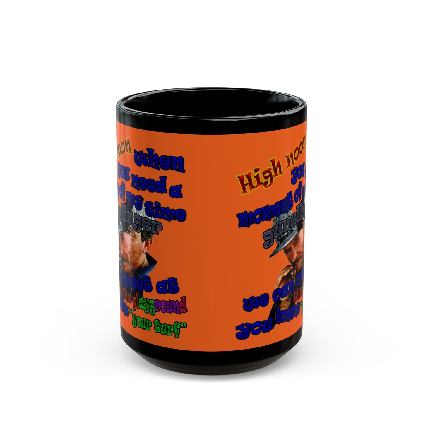 high noon - Black Mug (orange)