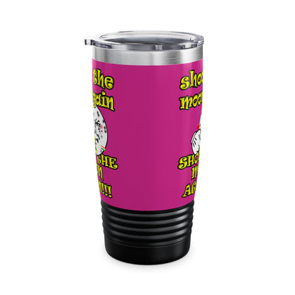 shoot the moon again - Ringneck Tumbler, 20oz (pink)