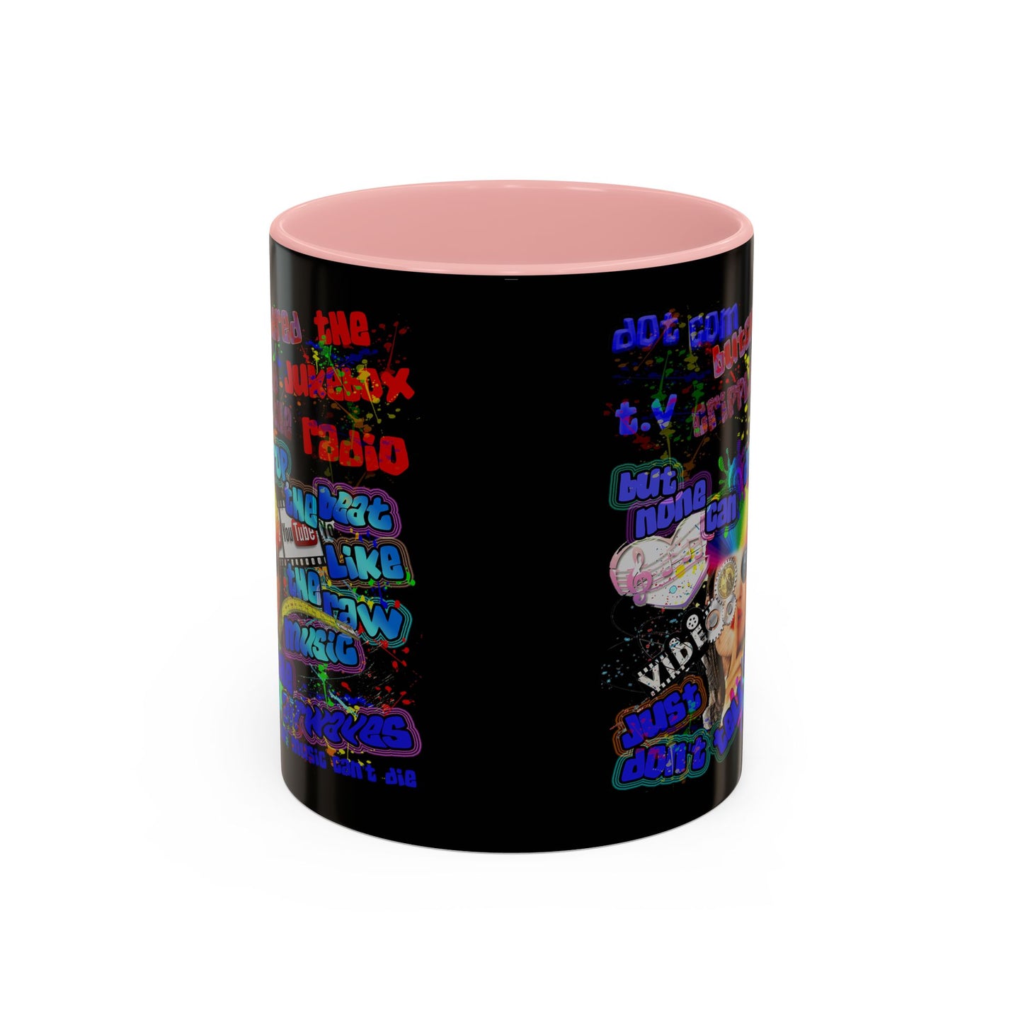 drop the beat - Accent Mug (black)