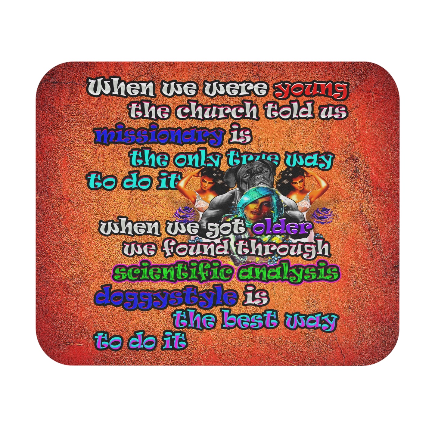 doggystyle - Mouse Pad (Rectangle) (burnt orange)