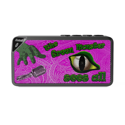 green monster - Jabba Bluetooth Speaker (pink swirl)