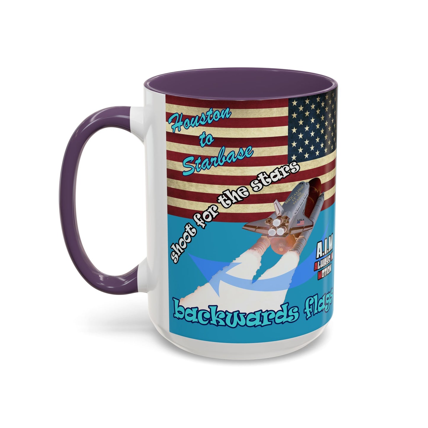 shoot for the stars - Accent Mug (turquoise)