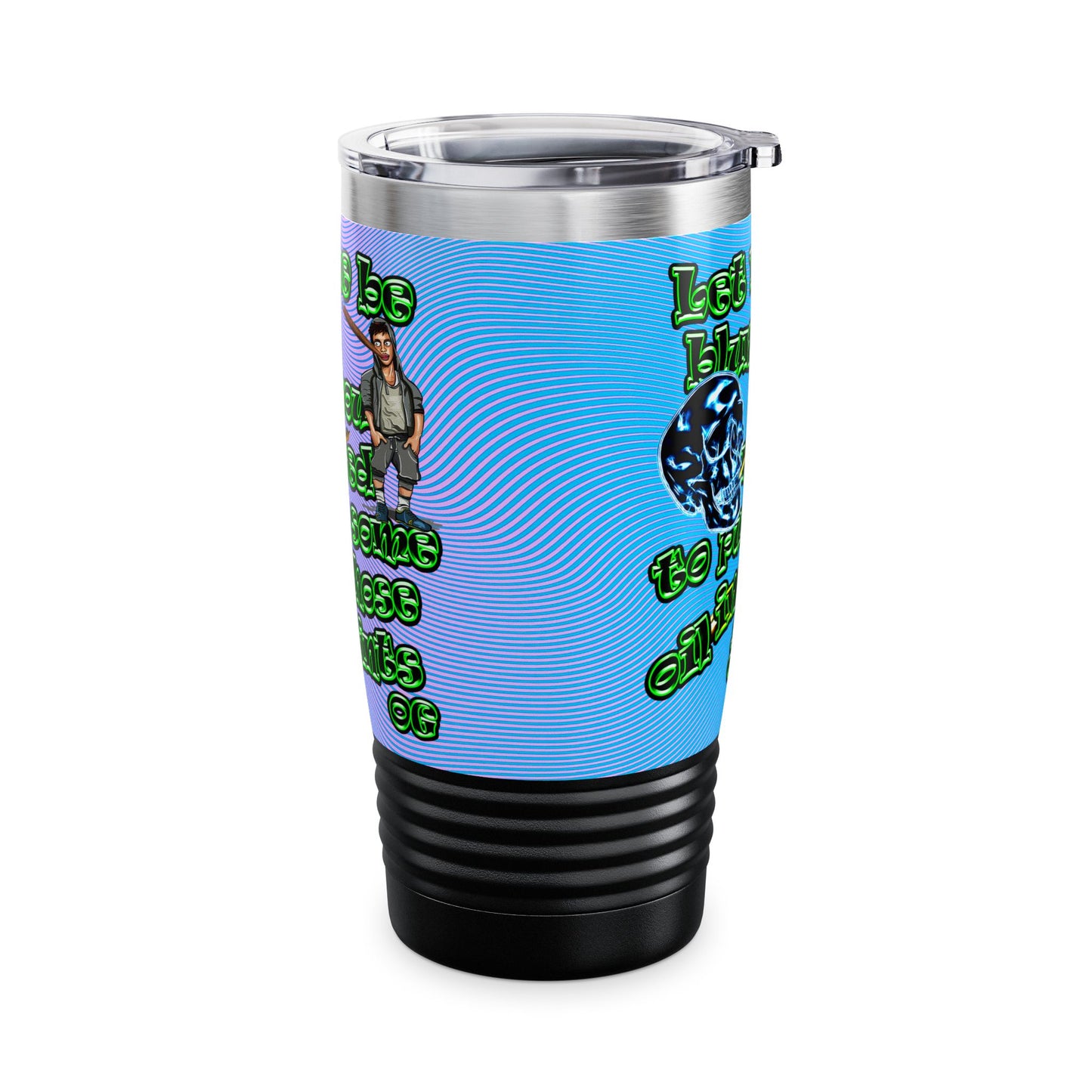 og - Ringneck Tumbler, 20oz (light blue-purple wave)