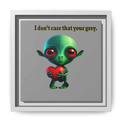 I don't care that your grey - framed canvas art (grey)