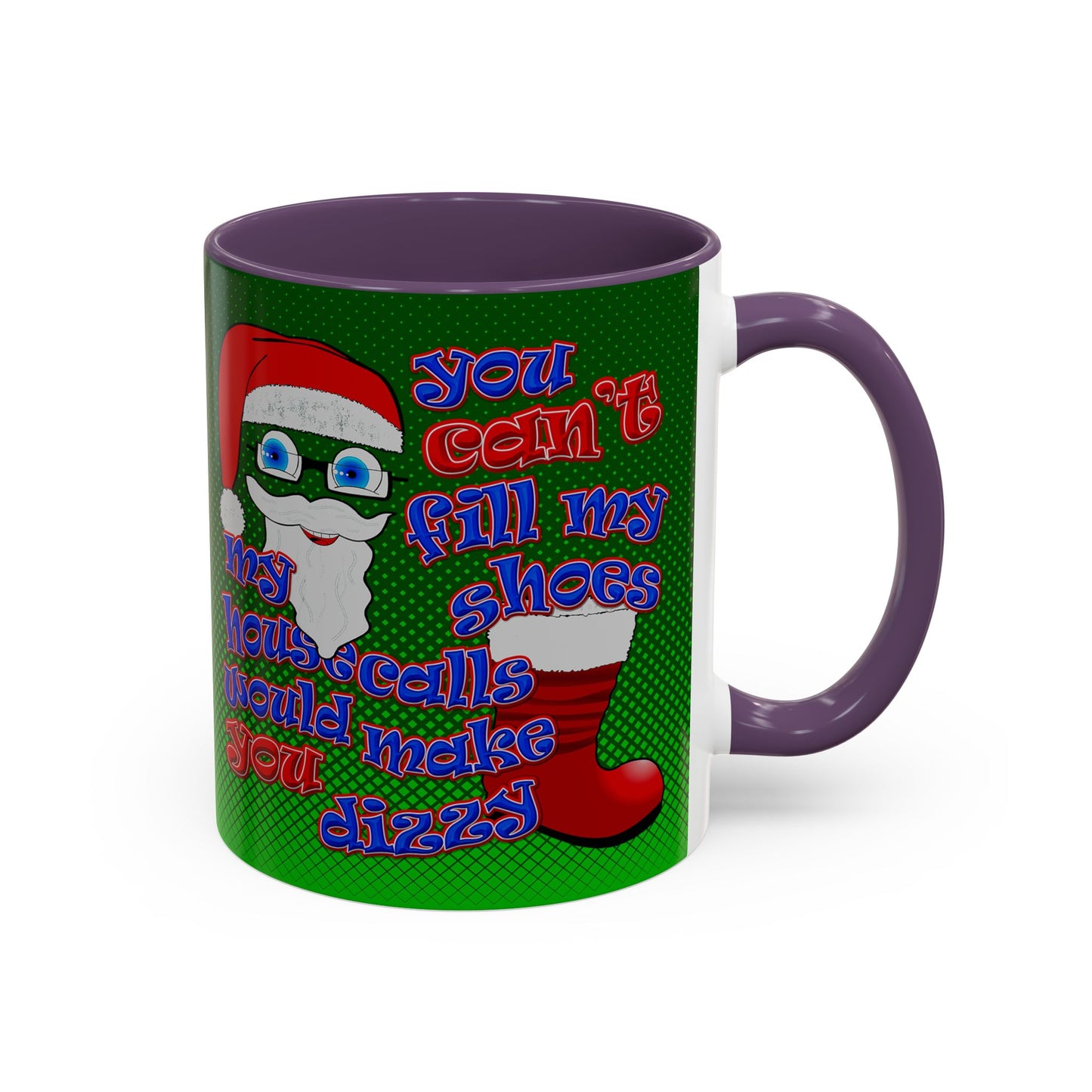 santa's shoes - Accent Mug (logo green)