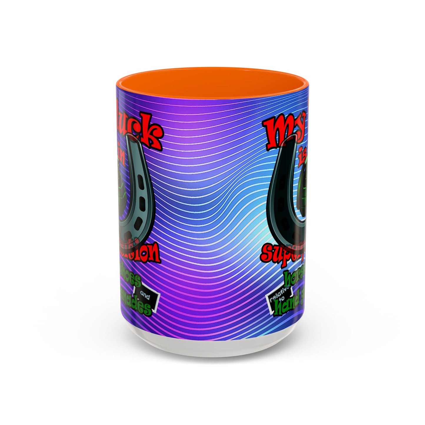 my luck - Accent Mug (purple wave)
