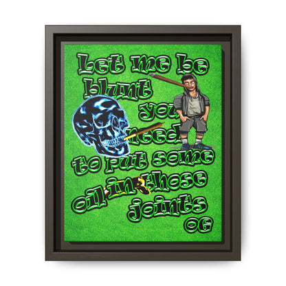 og - framed canvas art (green turf)