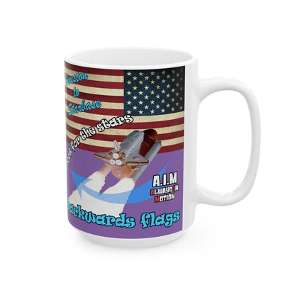 shoot for the stars - White Mug (light purple)
