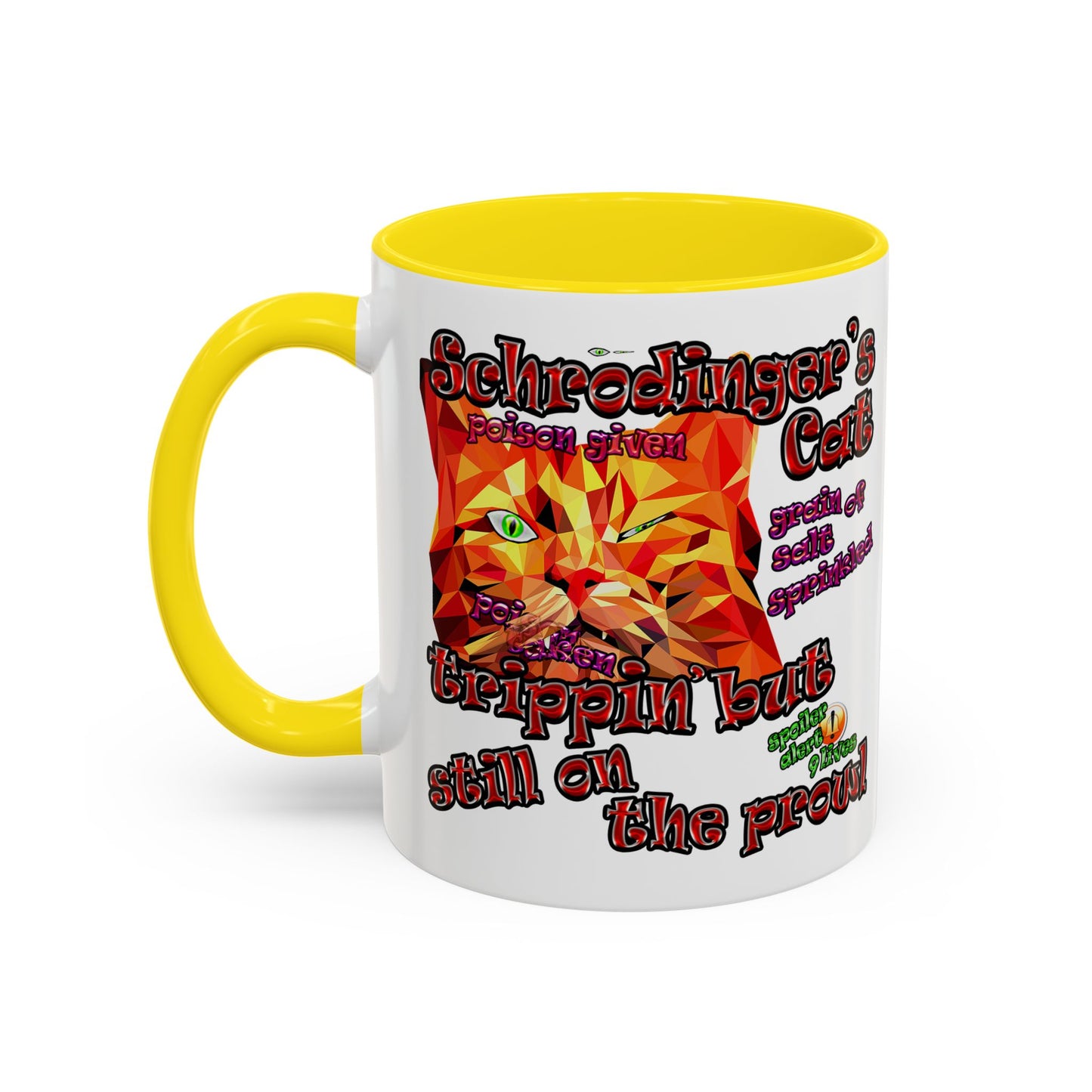 schrodinger's cat - Accent Mug (white)