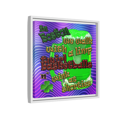 celtics logo - framed canvas art (purple wave)